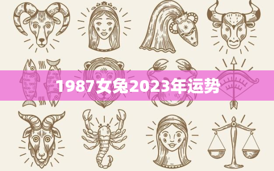 1987女兔2023年运势，1987兔2023年运势