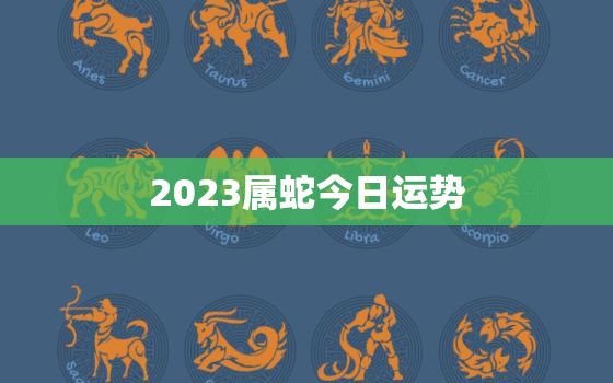 2023属蛇今日运势，属蛇人运势2023