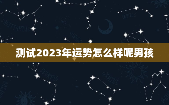 测试2023年运势怎么样呢男孩，八字测2023年运势