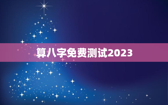 算八字免费测试2023，算八字免费测试软件