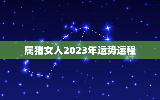 属猪女人2023年运势运程，属猪女人2023年运势运程及运程