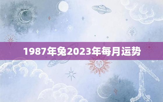 1987年兔2023年每月运势，1987年兔子2023年运势