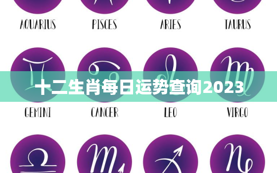 十二生肖每日运势查询2023，十二生肖每日运势查询2023年运程