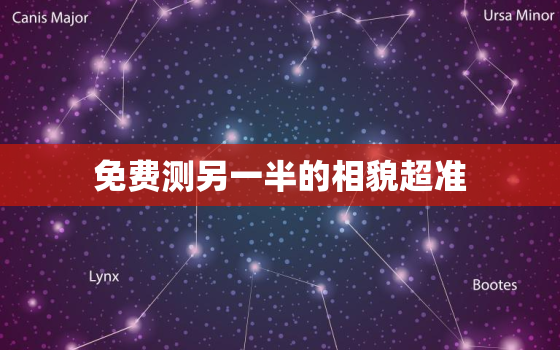 免费测另一半的相貌超准，免费测两人是不是正缘