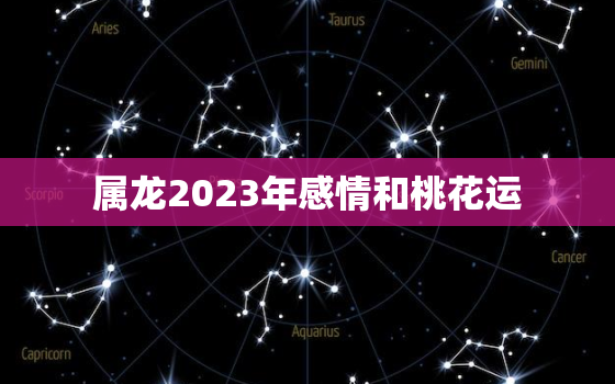 属龙2023年感情和桃花运，属龙2023年感情及婚姻