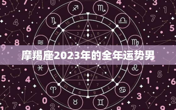 摩羯座2023年的全年运势男，摩羯座2021到2030年运势