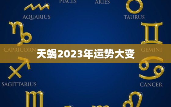 天蝎2023年运势大变，天蝎2023年运势大变 星座