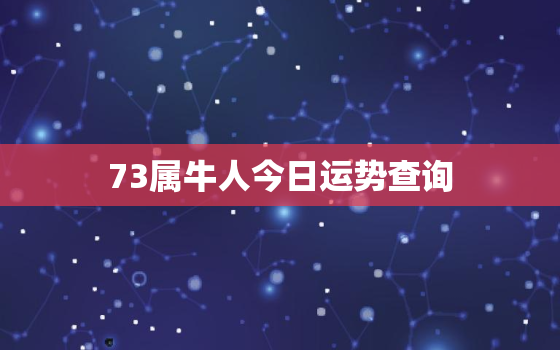 73属牛人今日运势查询，今天属牛的下午打麻将财运如何