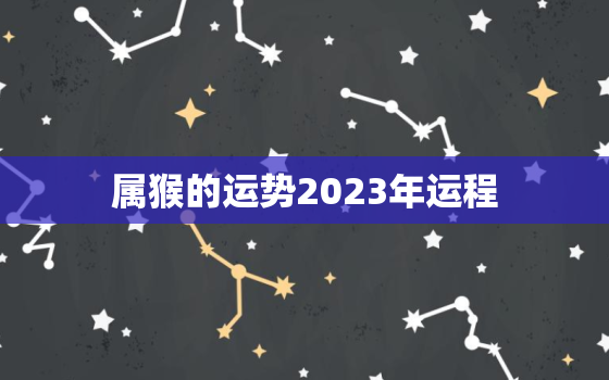 属猴的运势2023年运程，属猴的运势2023年运程每月运程