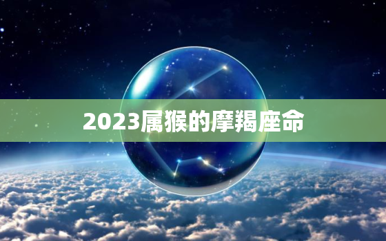 2023属猴的摩羯座命，生肖猴摩羯座2023年运势