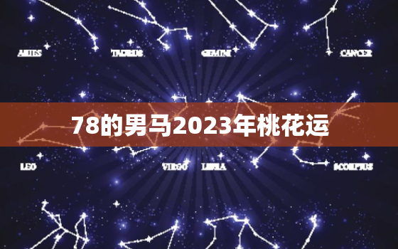 78的男马2023年桃花运，78属马人2023年运势及运程每月运程