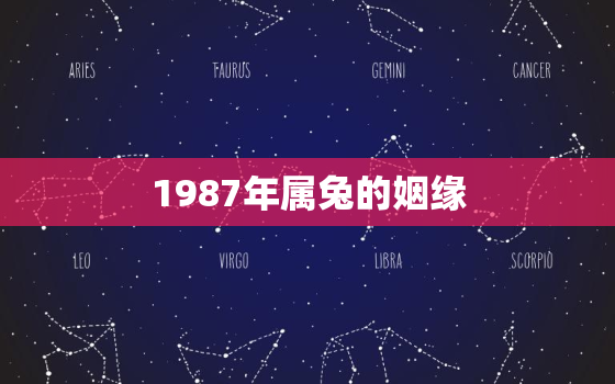 1987年属兔的姻缘，1987年属兔的姻缘什么时候到