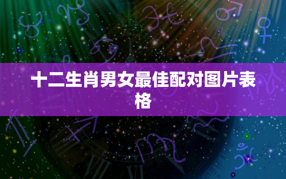 十二生肖男女最佳配对图片表格，十二生肖男女最佳配对图片表格