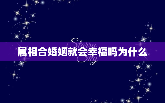 属相合婚姻就会幸福吗为什么，属相相合的怎么也离婚了