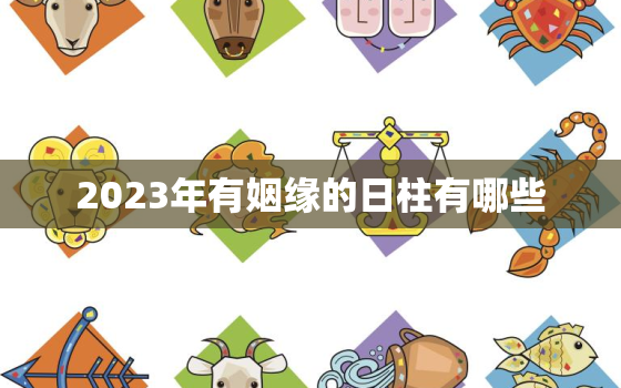 2023年有姻缘的日柱有哪些，日柱看2023年必定遇正缘