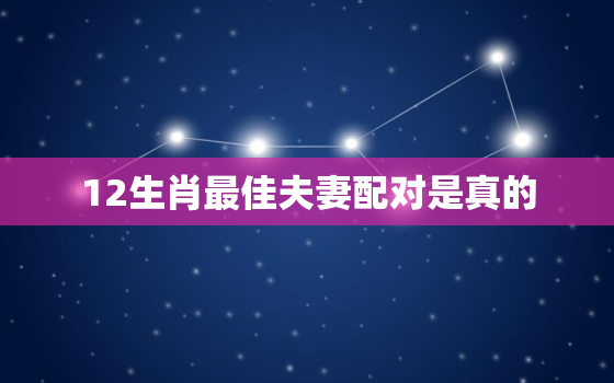 12生肖最佳夫妻配对是真的，十二生肖最佳配偶搭配