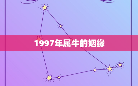 1997年属牛的姻缘(十二生肖属牛的人的婚姻运势)