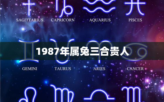 1987年属兔三合贵人，1987属兔的三合贵人