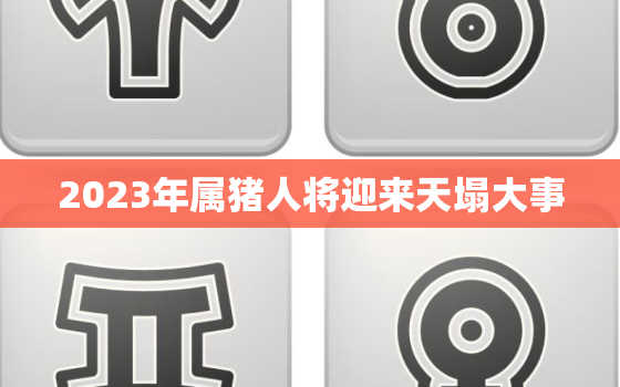 2023年属猪人将迎来天塌大事，2023属猪要小心一个人