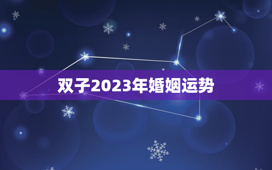 双子2023年婚姻运势，双子座2023年
下半年婚姻