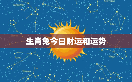 生肖兔今日财运和运势，生肖兔今日运势非常运势网