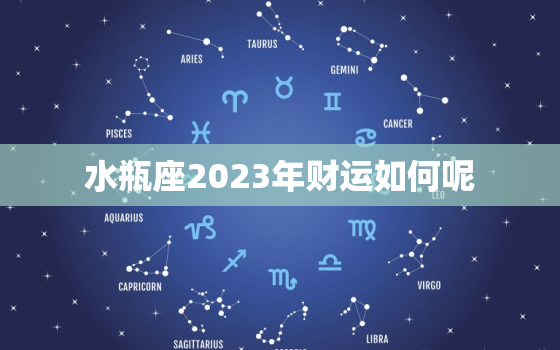 水瓶座2023年财运如何呢，水瓶座2023年的运势