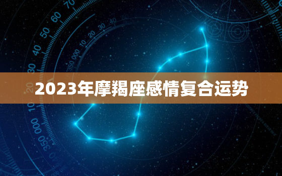 2023年摩羯座感情复合运势，2023年注定和旧爱复合的星座