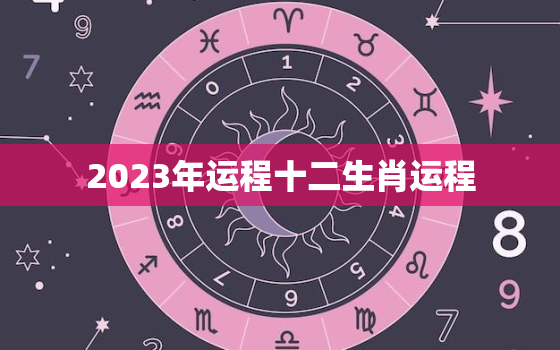 2023年运程十二生肖运程，2023年运程十二生肖运程宋韶光