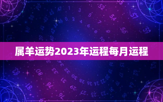 属羊运势2023年运程每月运程，属羊人今年运势2023年每月运势