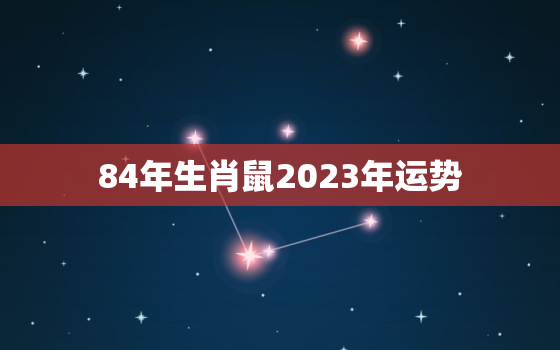 84年生肖鼠2023年运势，84年生肖鼠2023年运势及运程