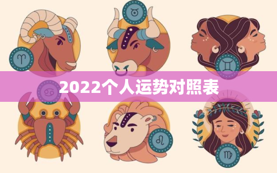 2022个人运势对照表，2023年
个人运势及运程