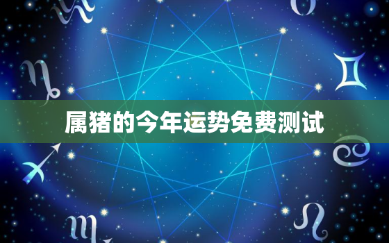 属猪的今年运势免费测试，属猪今年运势查询2020