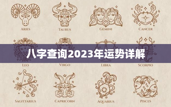 八字查询2023年运势详解，2023年运势
