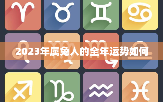 2023年属兔人的全年运势如何，2023年属兔人的全年运势1987出生