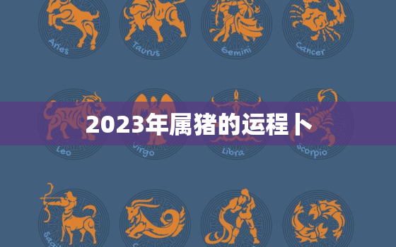 2023年属猪的运程卜(猪年大吉财运亨通)