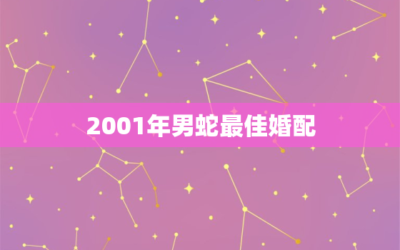 2001年男蛇最佳婚配(完美匹配与哪些生肖女最合适)