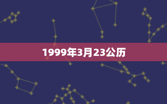 1999年3月23公历(回顾这一天发生了什么)