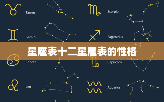 星座表十二星座表的性格(探索你的星座性格到底是怎样的)