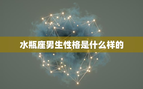 水瓶座男生性格是什么样的(探秘独立、创新、理性的代表)