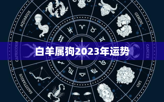 白羊属狗2023年运势(顺风顺水财运亨通)