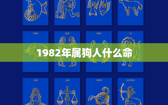 1982年属狗人什么命(命运如何)