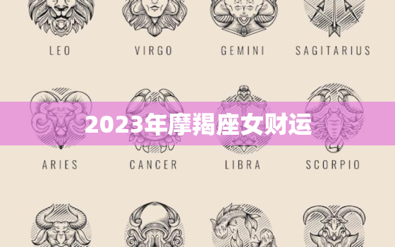 2023年摩羯座女财运(财富之路越走越宽广)