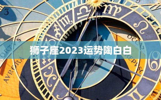 狮子座2023运势陶白白(狮子座2023年运势大揭秘)