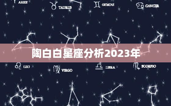 陶白白星座分析2023年(未来三年的运势展望)