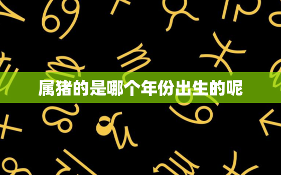 属猪的是哪个年份出生的呢(探寻中国十二生肖之猪)