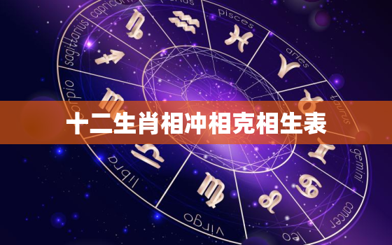 十二生肖相冲相克相生表(解读生肖之间的相生相克关系)