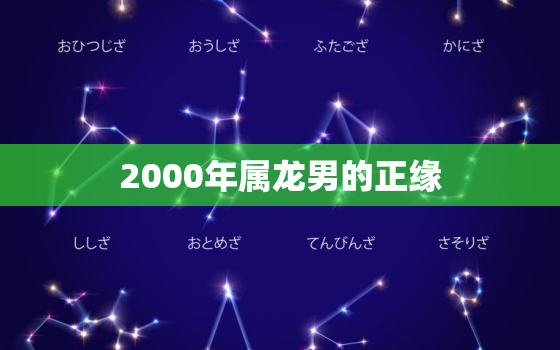 2000年属龙男的正缘(寻找真爱的奇妙旅程)