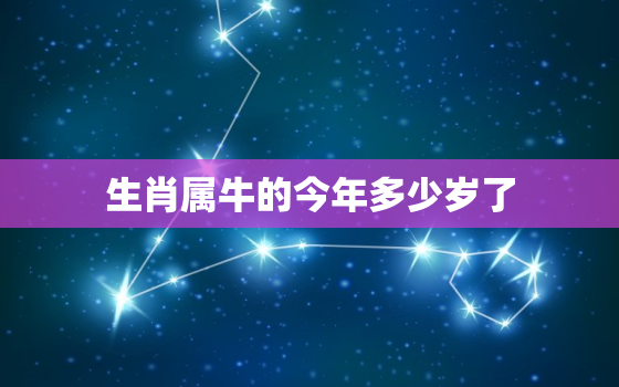 生肖属牛的今年多少岁了(2023年属牛人的年龄计算方法)