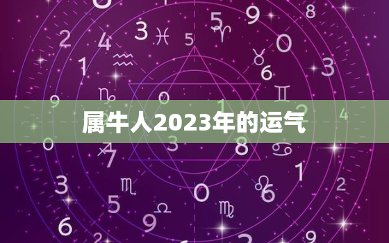 属牛人2023年的运气(展望财运旺盛事业有成但需注意健康问题)