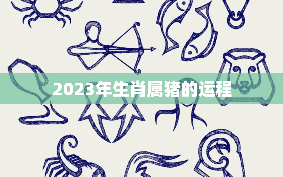 2023年生肖属猪的运程(顺风顺水财运亨通)